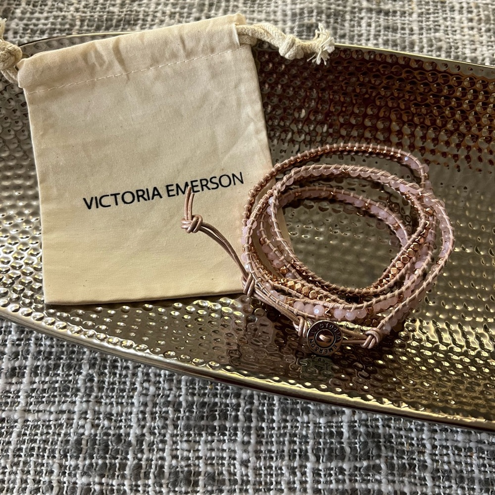 Brand new Victoria Emerson, wraparound leather bracelet.